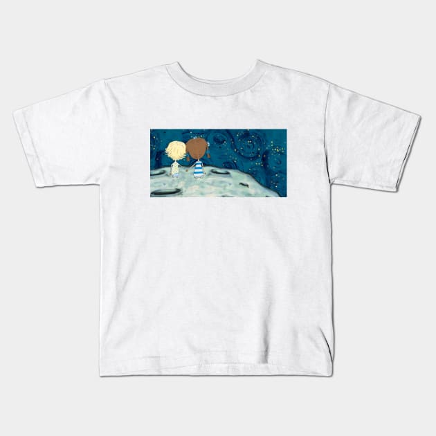 Homesick - Eliza and Boo Kids T-Shirt by helengarvey